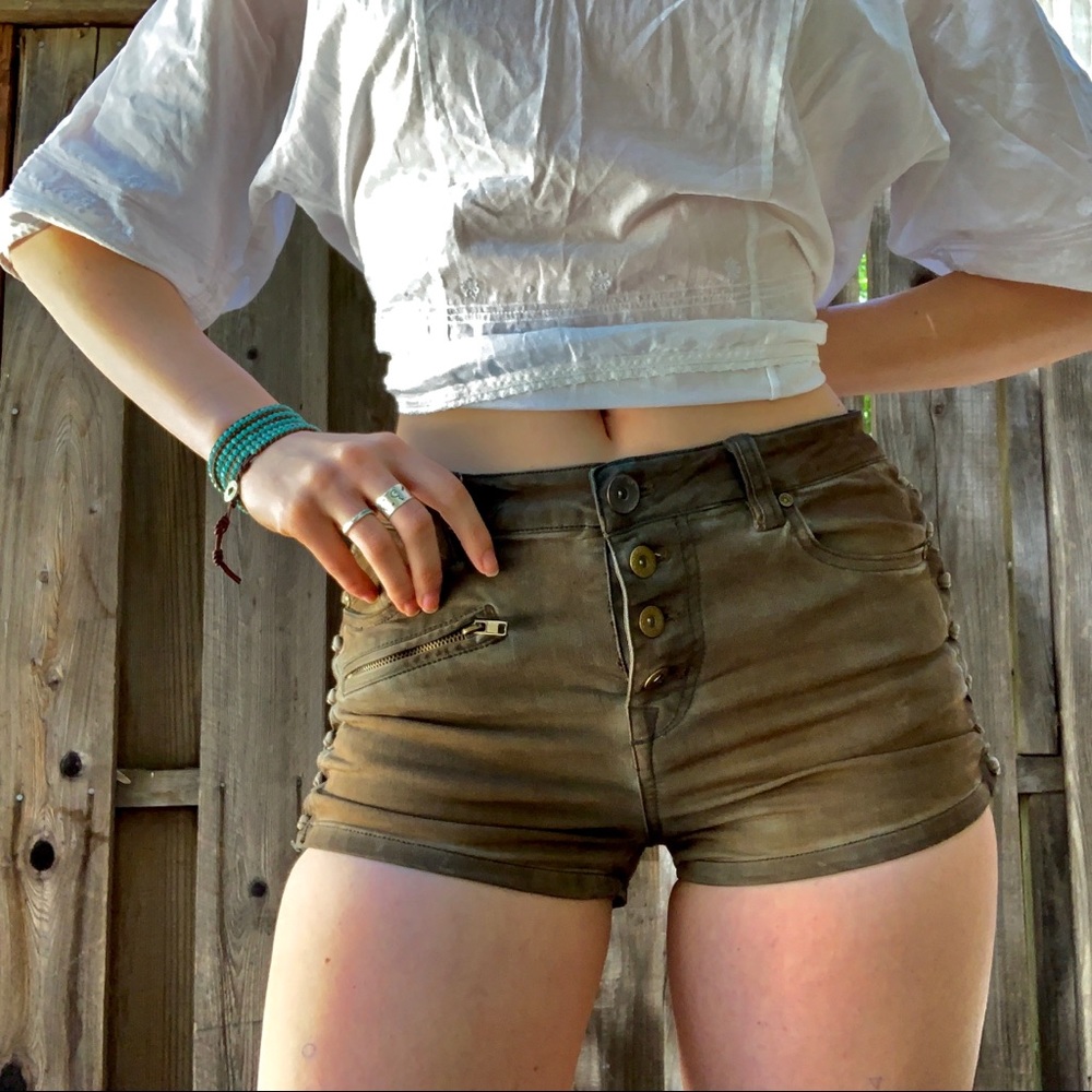 Free People Lace Up Shorts